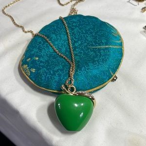 Glass apple necklace